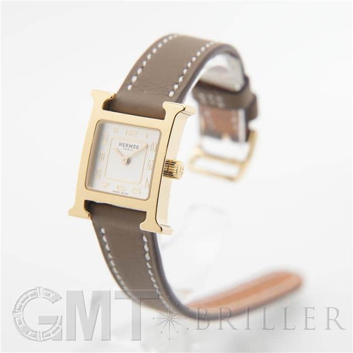 中古)HERMES エルメス Hウォッチ HH1.101 ミニ エトゥープ（商品ID