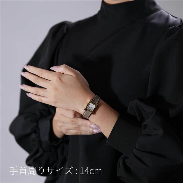 中古)HERMES エルメス Hウォッチ HH1.101 ミニ エトゥープ（商品ID