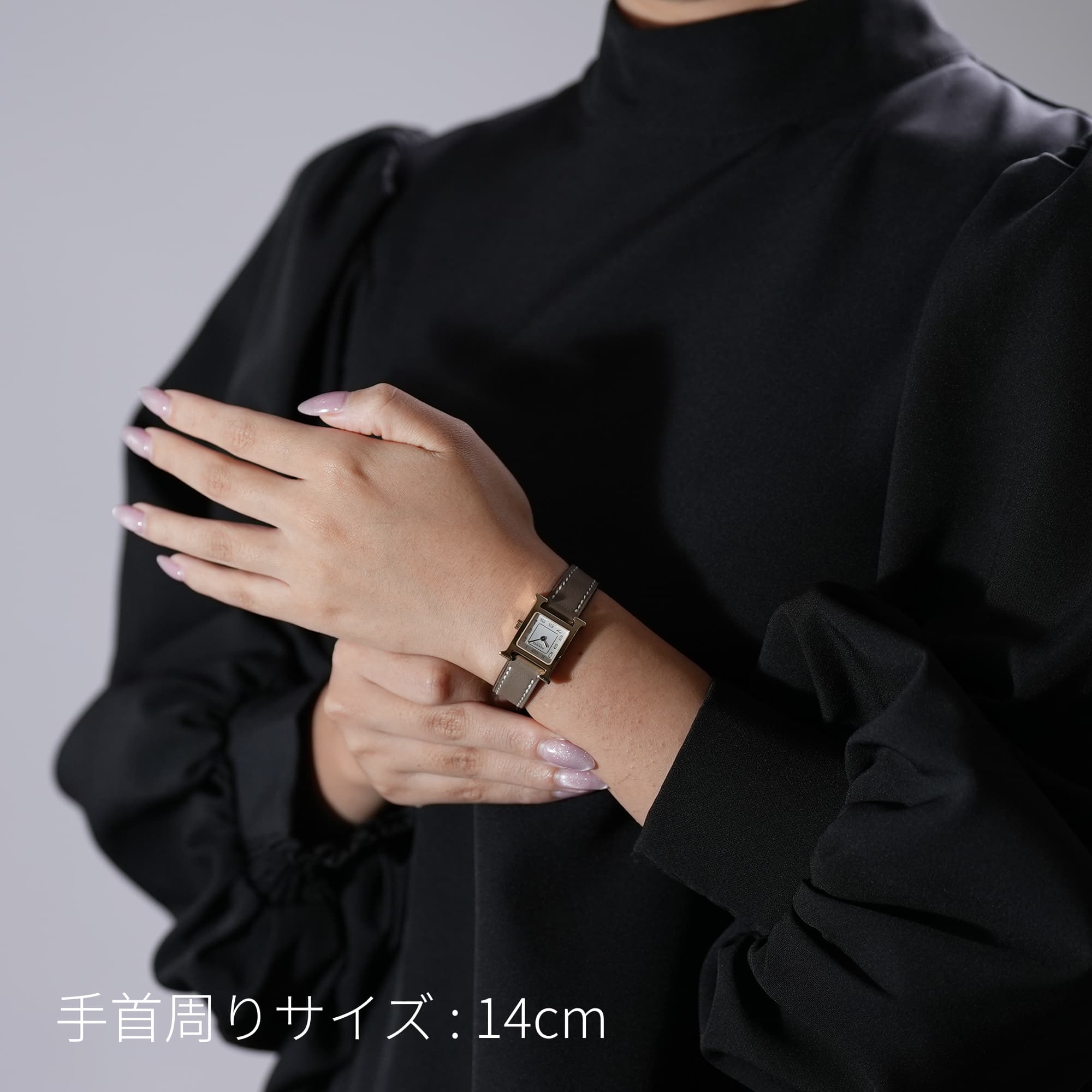 中古)HERMES エルメス Hウォッチ HH1.101 ミニ エトゥープ（商品ID