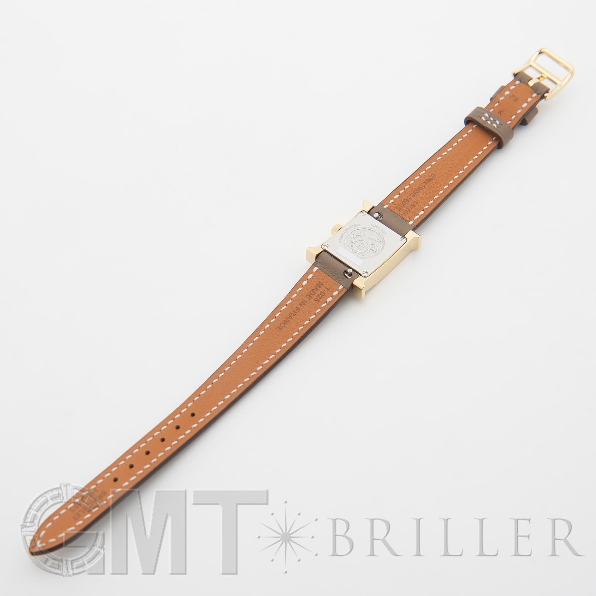 中古)HERMES エルメス Hウォッチ HH1.101 ミニ エトゥープ（商品ID