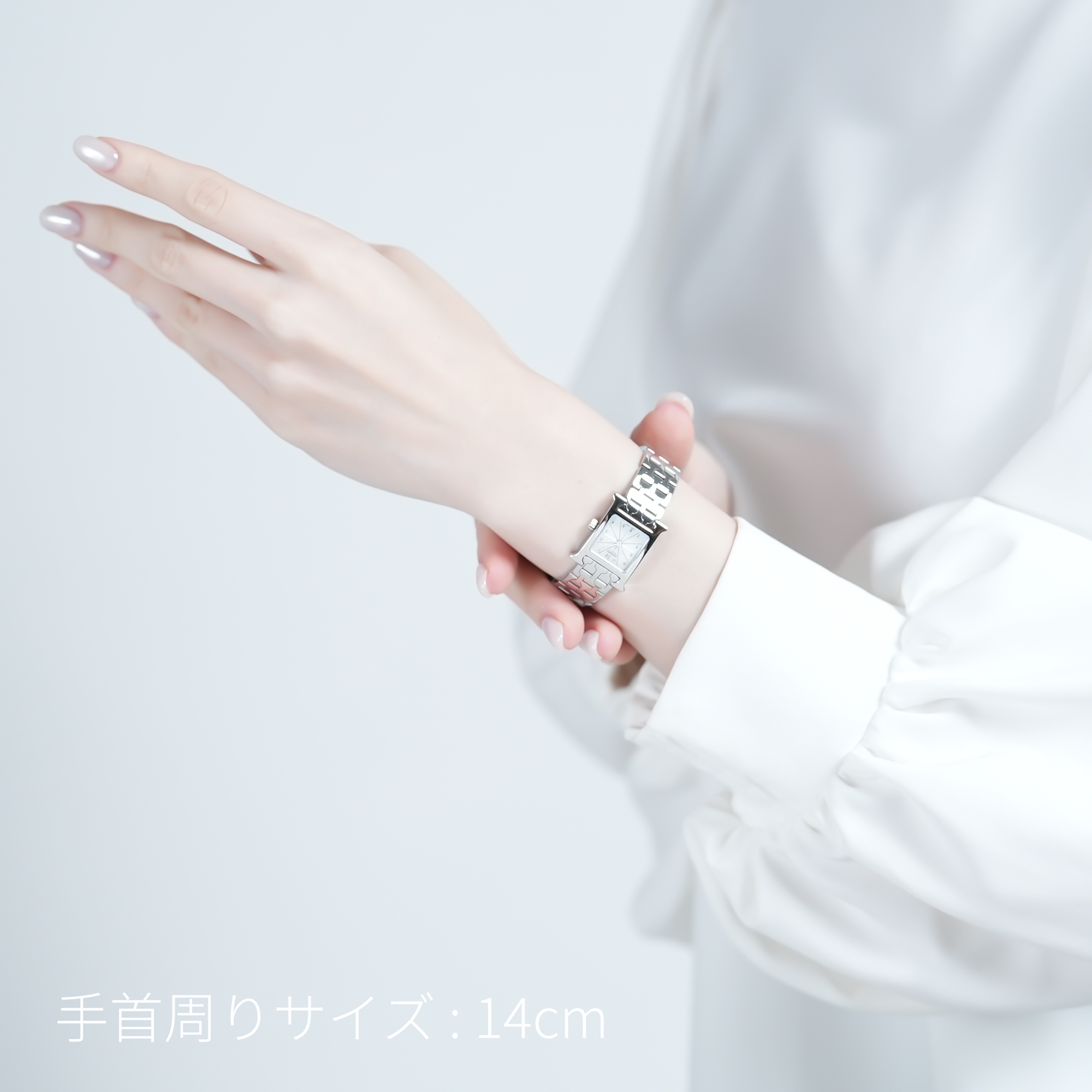 中古)HERMES エルメス Hウォッチ ミニ HH1.110.212 ホワイトMOP（商品
