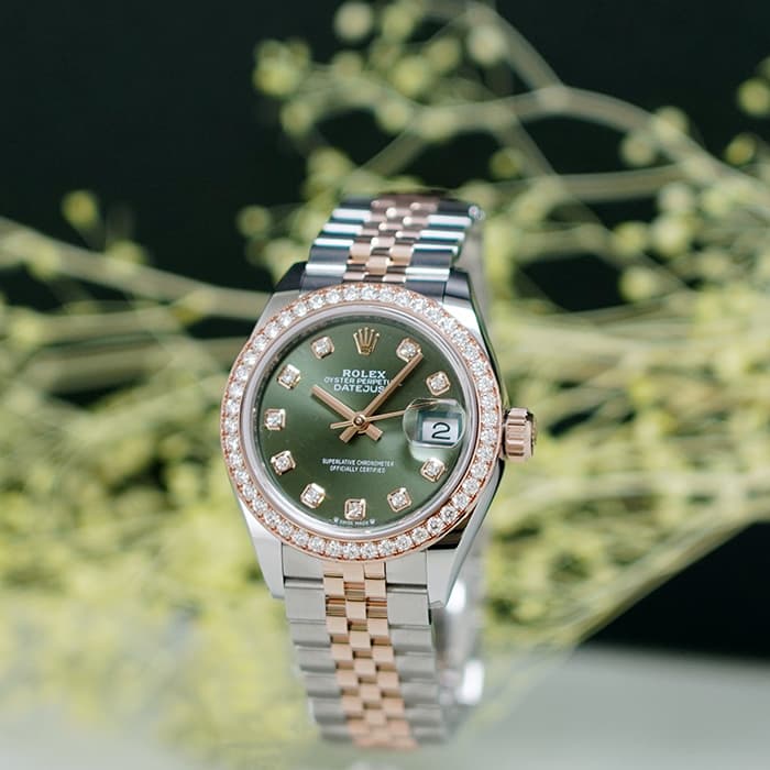 新品)ROLEX ロレックス デイトジャスト 28 279381RBR グリーン（商品ID