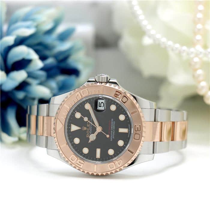 超特価激安の商品をすべて 新品)ROLEX ロレックス 268621 ブラック 37 ヨットマスター グローブ