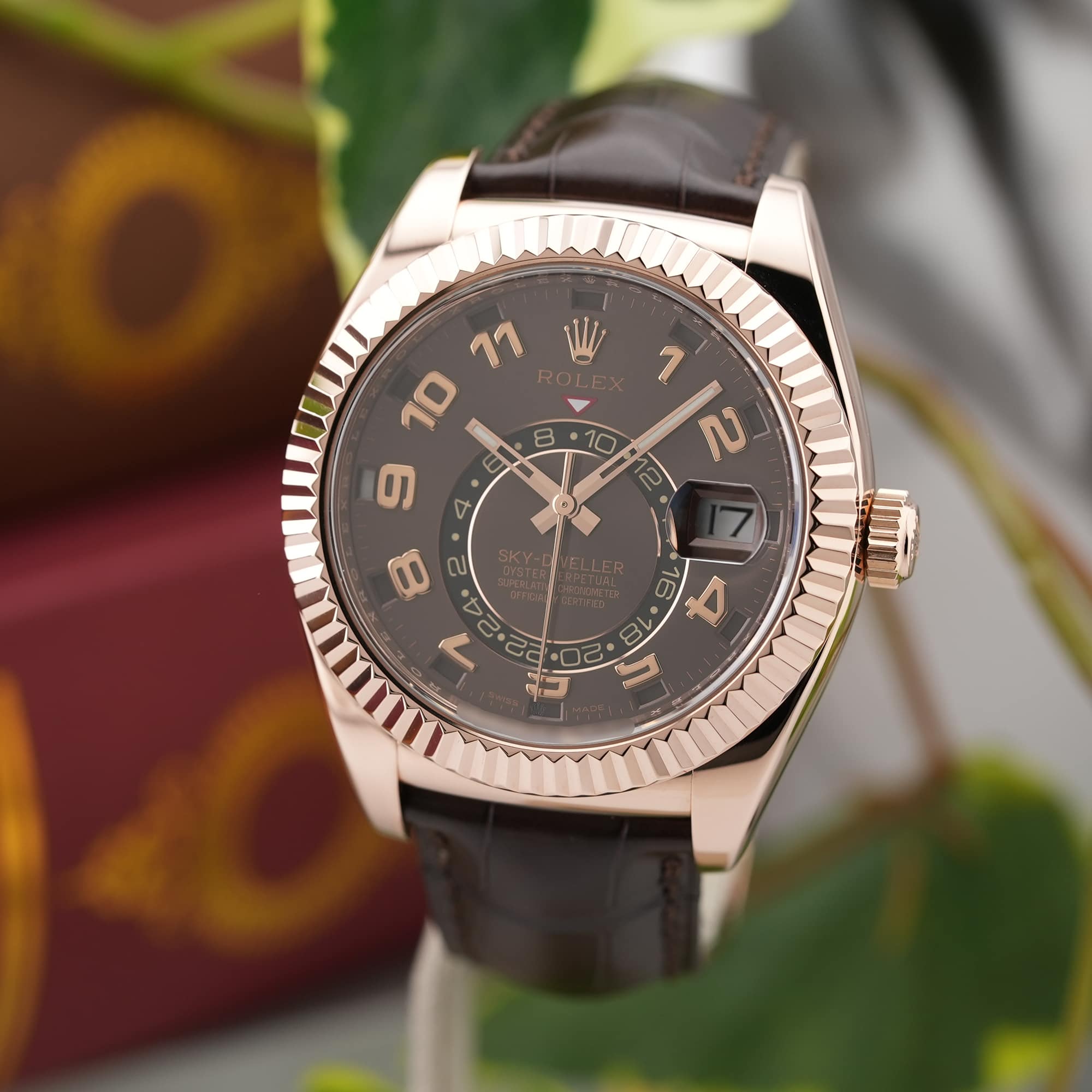 中古)ROLEX ロレックス スカイドゥエラー 326135 ブラウン（商品ID