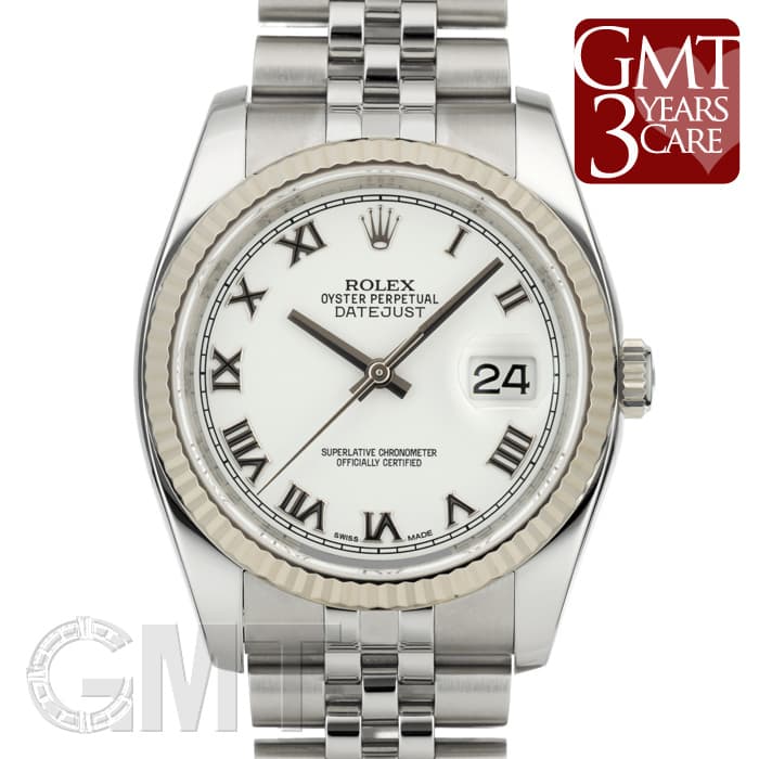 中古)ROLEX ロレックス デイトジャスト 116234 ホワイトローマ