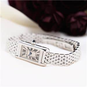 中古)CARTIER カルティエ タンク アロンジェ W15329U3 ホワイト