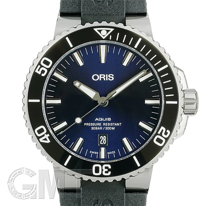 新品)ORIS オリス アクイス デイト 733 7730 4135 R ブルー ブラック 