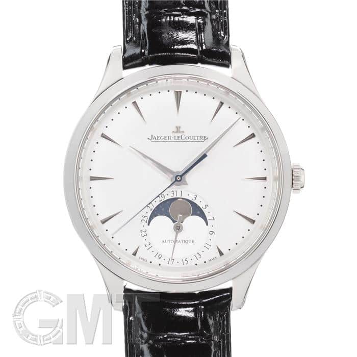 美品 ジャガールクルト マスターウルトラスリム 34mm 箱、ギャラ、尾錠付き マスター・ウルトラスリム・ムーン1368430ステンレススチール