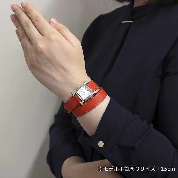 新品)HERMES エルメス Hウォッチ HH1.210.131/SW911 ドゥブルトゥール