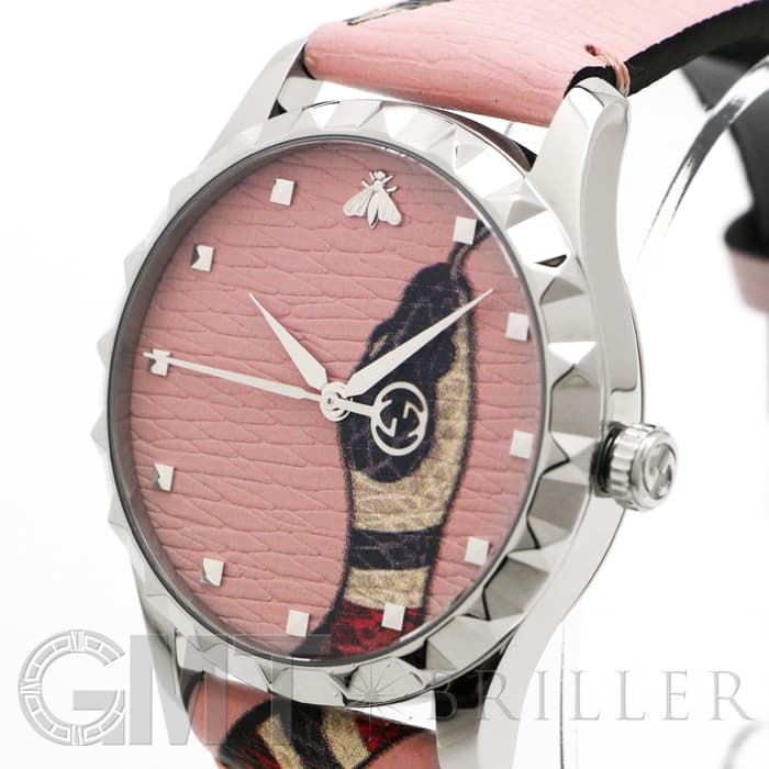 新品)GUCCI グッチ Gタイムレス YA1264083 スネーク ピンク（商品ID