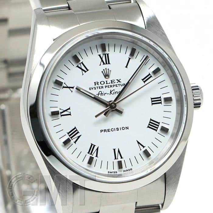 新品仕上げ済み ROLEX エアキング 14000M K番 保証書付き 自動巻き SS ホワイト文字盤 中古 超美品 ステンレススチール オートマチック AT 堺市 石津店【ジャングルジャングル石津店 ジェムラインジャパン - 公式サイト - / ロレックス エアキング 14000