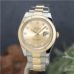 ROLEX ロレックス ベージュ 外箱 Mサイズ2個、Sサイズ1個 中古)ROLEX ロレックス デイトジャスト II 41 116333G シャンパン 10P