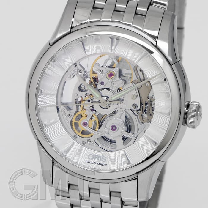 新品)ORIS オリス アートリエ スケルトン 734 7670 4051M（商品ID