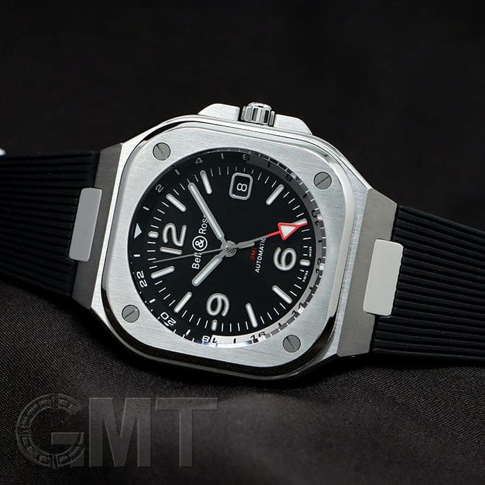 値下げしました　Bell&Ross　ストラップ 中古)BELL & ROSS ベル&ロス BR 05 GMT BR05G-BL-ST/SRB