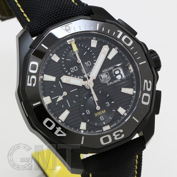 TAG Heuer クロノグラフ ブラック 新品)TAG HEUER タグ・ホイヤー アクアレーサー 300M クロノグラフ