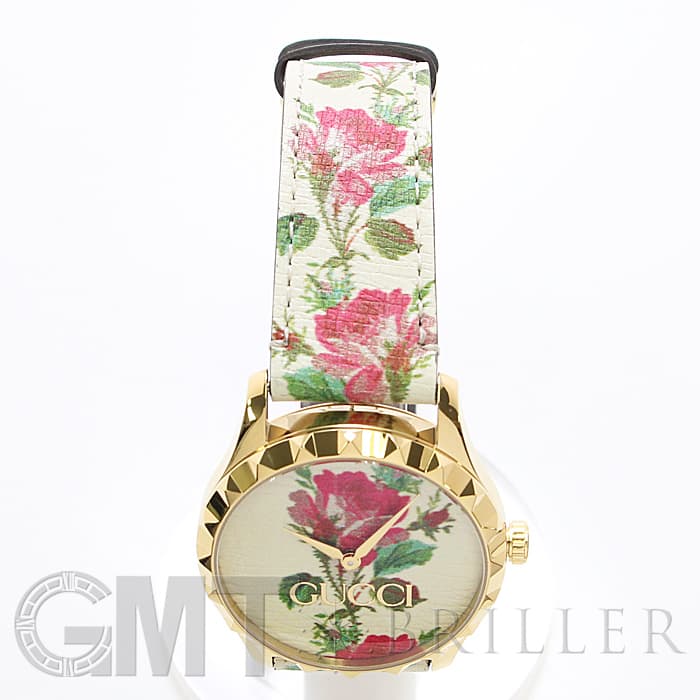 新品)GUCCI グッチ Gタイムレス YA1264084 フラワー ホワイト（商品ID