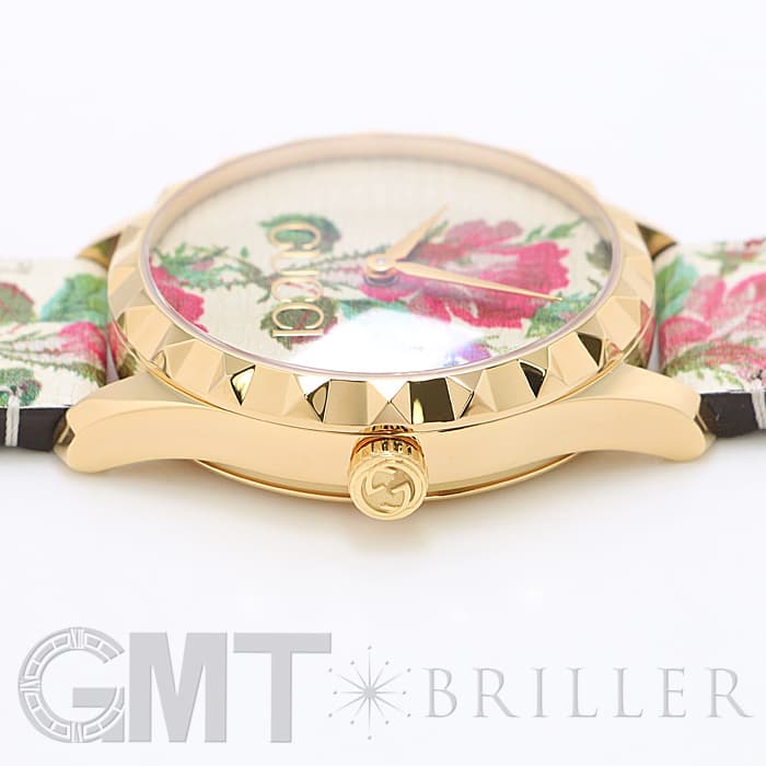 新品)GUCCI グッチ Gタイムレス YA1264084 フラワー ホワイト（商品ID