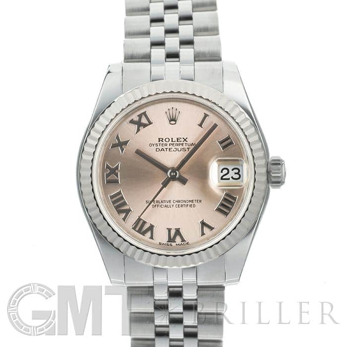 中古)ROLEX ロレックス デイトジャスト 31mm 178274 ピンク ローマ