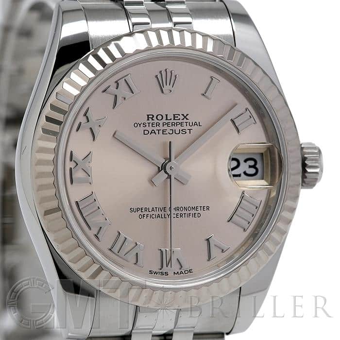 中古)ROLEX ロレックス デイトジャスト 31mm 178274 ピンク ローマ