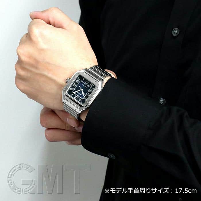 カルティエ サントスドゥカルティエ LM WSSA0030 ブルー CARTIER 中古メンズ 腕時計 送料無料 カルティエ サントスドゥカルティエLM 39.8mm WSSA0047 メンズ 腕時計