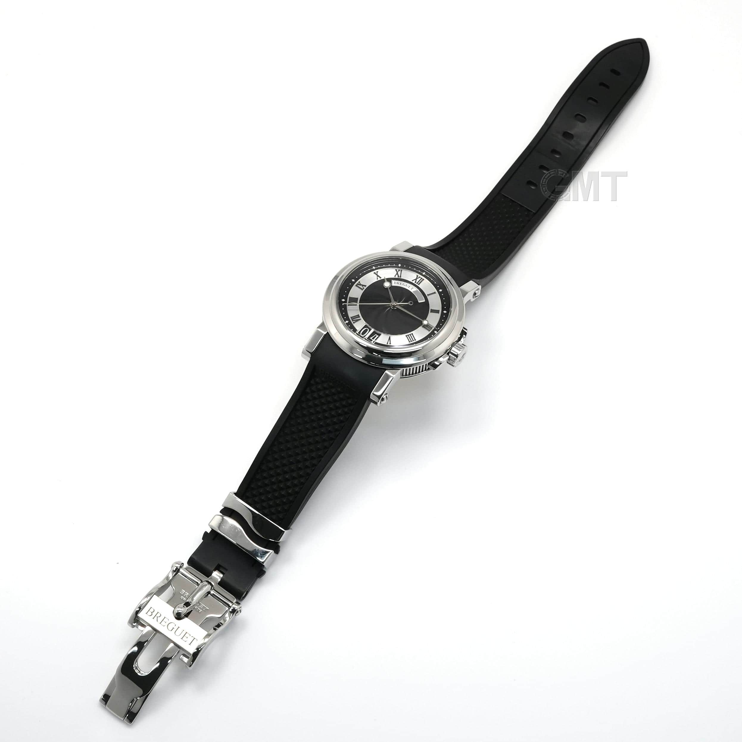 中古)BREGUET ブレゲ マリーン ラージデイト 5817ST/92/5V8 ブラック