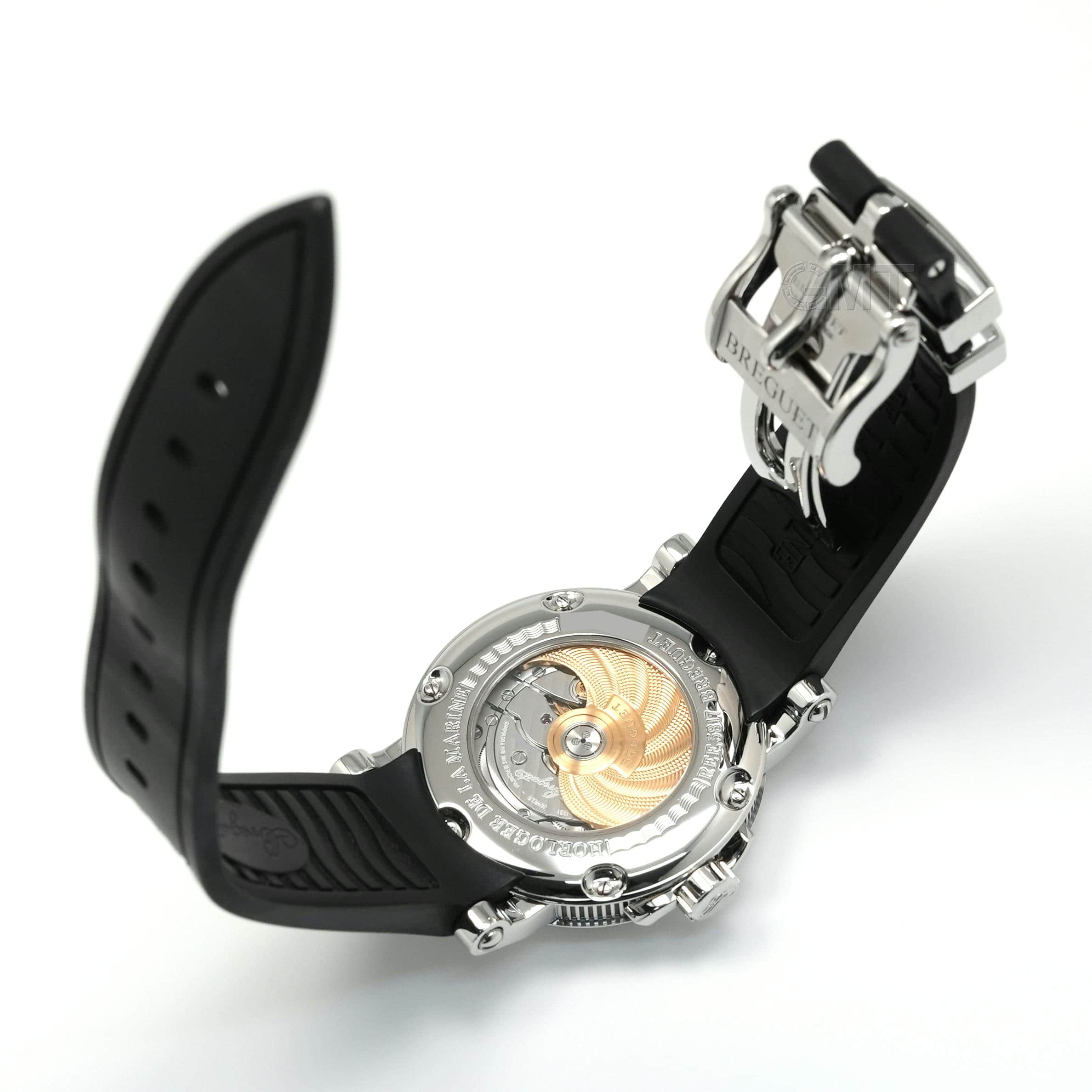 中古)BREGUET ブレゲ マリーン ラージデイト 5817ST/92/5V8 ブラック