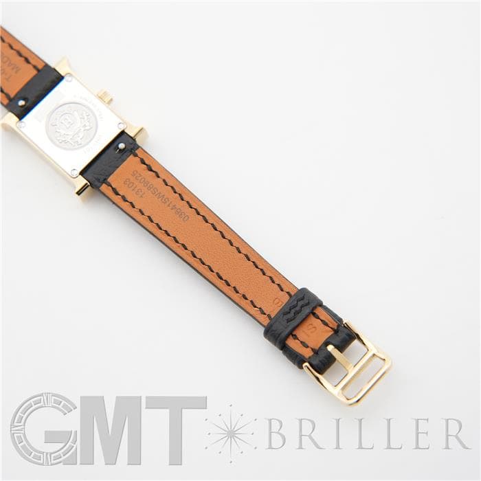 中古)HERMES エルメス Hウォッチ ミニ 21mm ノワール HH1.101.229【未