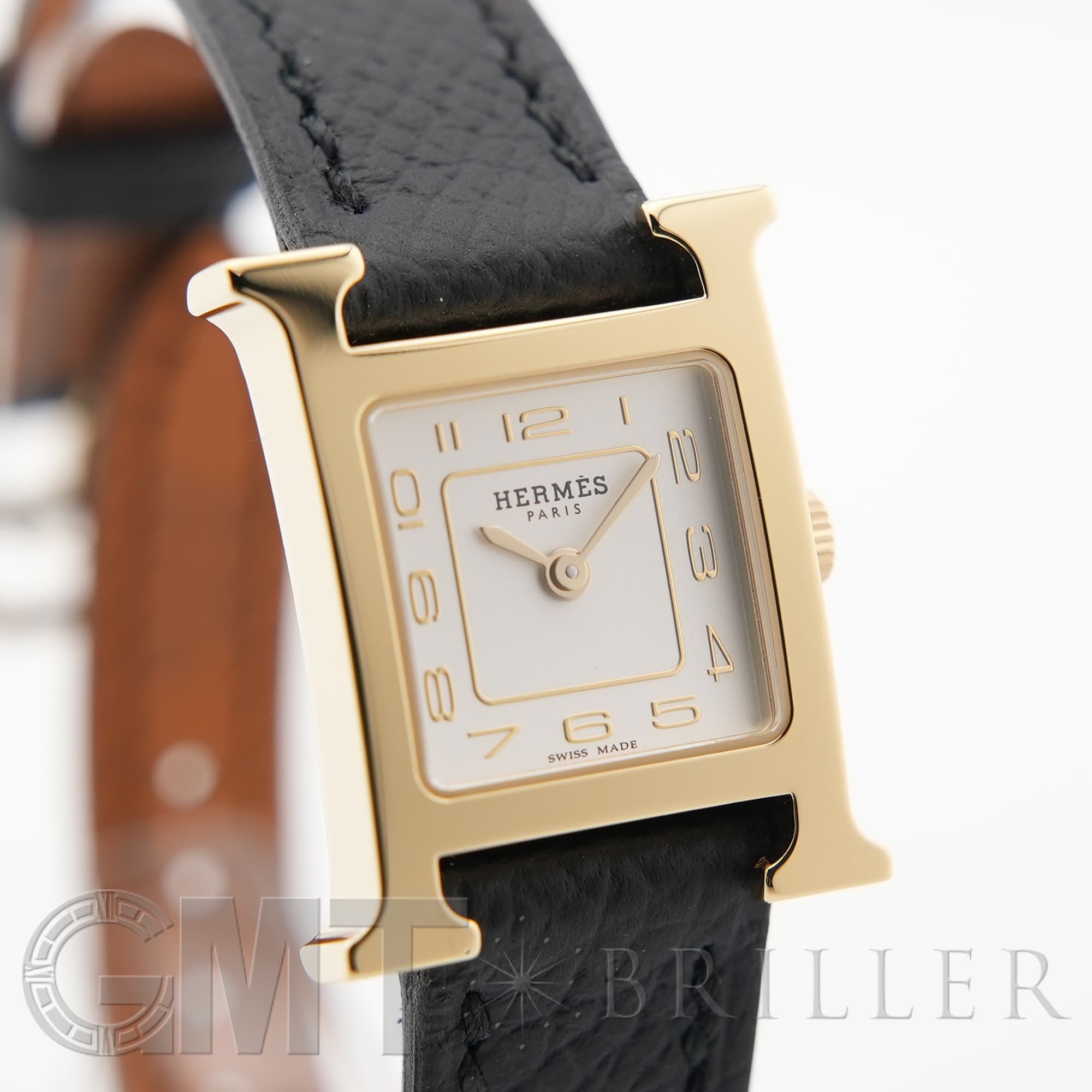 Hermès エルメスH ウォッチ腕時計新品未使用21mm 中古)HERMES エルメス Hウォッチ ミニ 21mm ノワール HH1.101.229【未