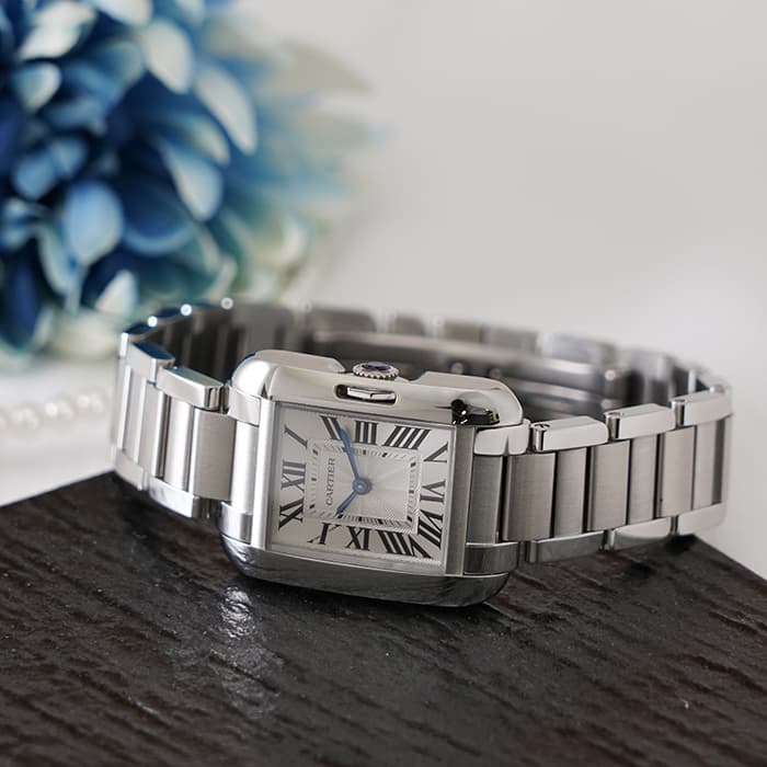 カルティエ CARTIER W5310022 タンクアングレーズSM クォーツ レディース 内箱付き_942363 新品)CARTIER カルティエ タンク アングレーズ SM W5310022（商品ID