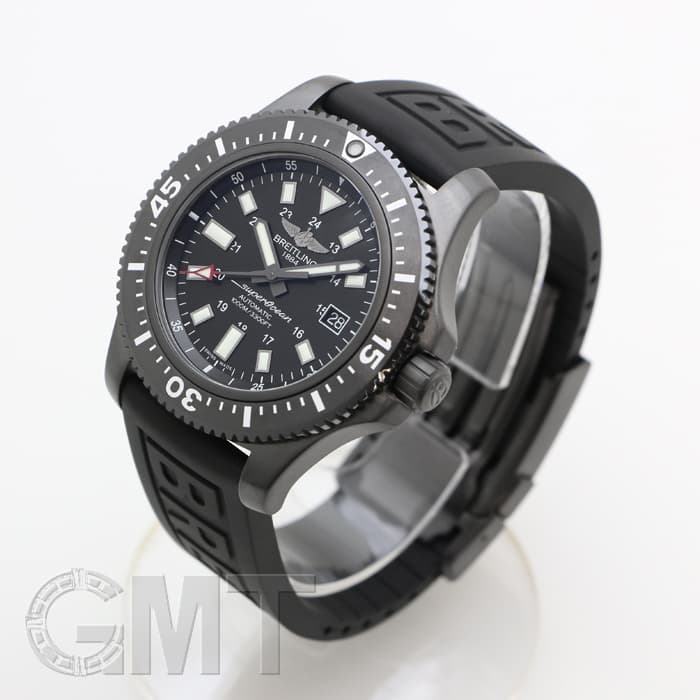 Breitling スーパーオーシャンⅡ ブラックラバー時計 新品)BREITLING ブライトリング スーパーオーシャン ブラックラバー