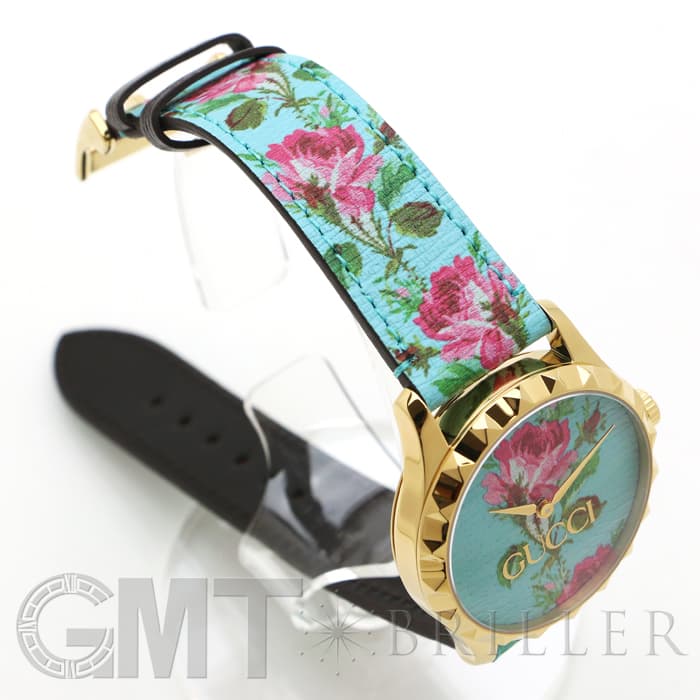 GUCCI　腕時計Gタイムレス　フラワー　花YA1264038チェリーブロッサム グッチ 時計 レディース G-タイムレス YA1264038A ピンク