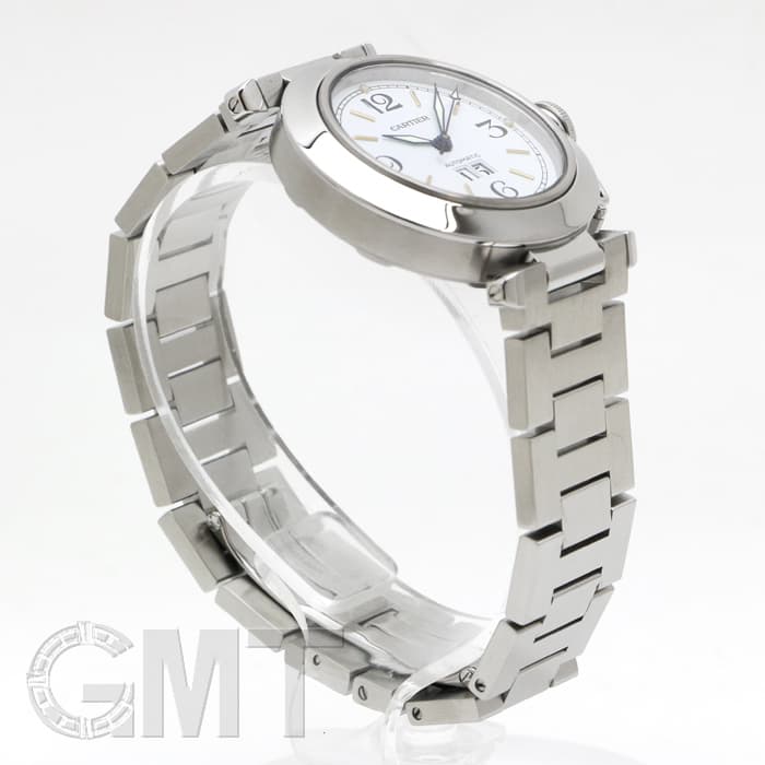 中古)CARTIER カルティエ パシャC ビッグデイト ホワイト W31044M7