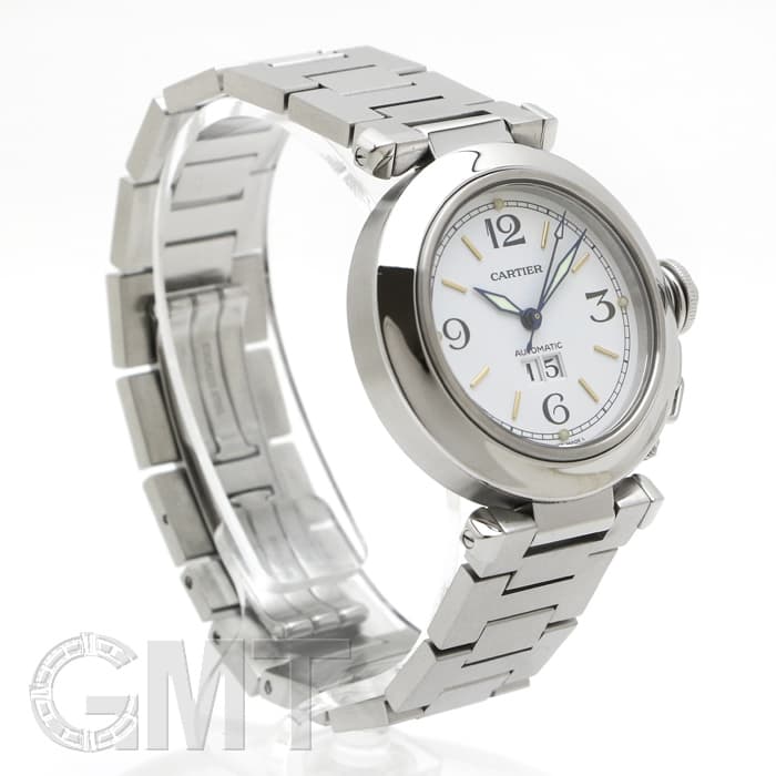 中古)CARTIER カルティエ パシャC ビッグデイト ホワイト W31044M7