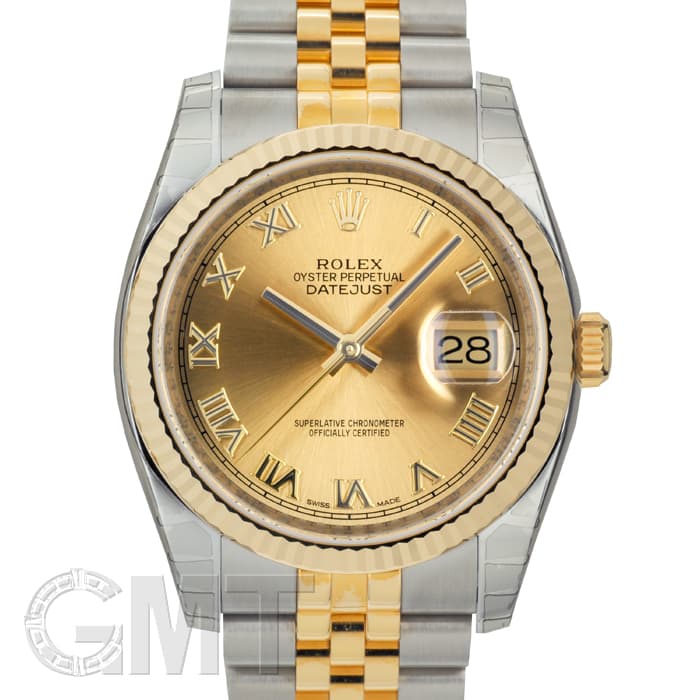 中古)ROLEX ロレックス デイトジャスト 116233 シャンパン ローマ
