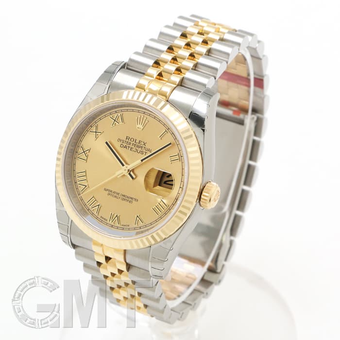 中古)ROLEX ロレックス デイトジャスト 116233 シャンパン ローマ