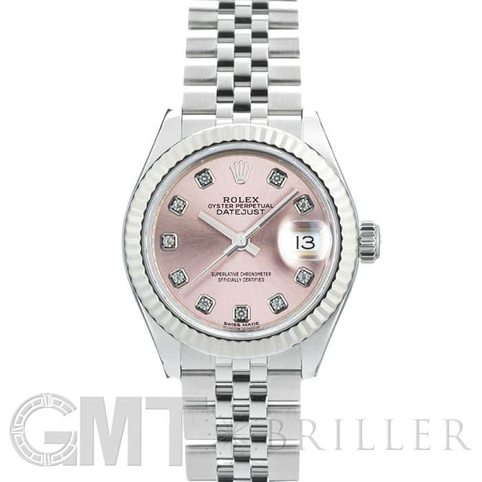 ロレックス レディース デイトジャスト 4コマ ジュビリーブレ Z K18/SS 中古)ROLEX ロレックス デイトジャスト 28 279174G ピンク 10Pダイヤ