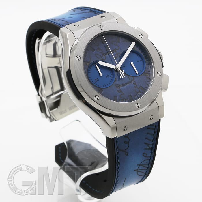 新品)HUBLOT ウブロ クラシック クロノグラフ ベルルッティ スクリット