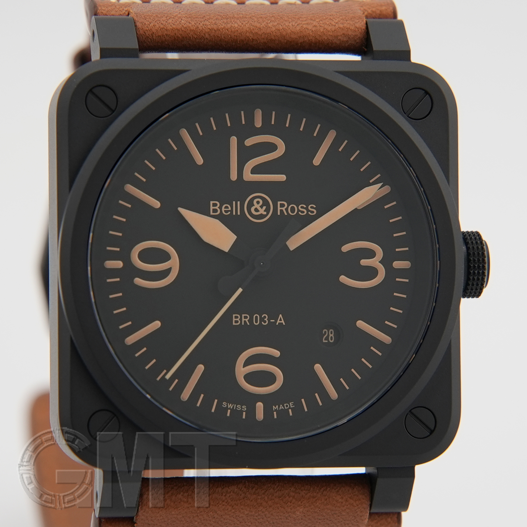 中古)BELL & ROSS ベル&ロス BR 03 ヘリテージ BR03A-HER-CE/SCA【未