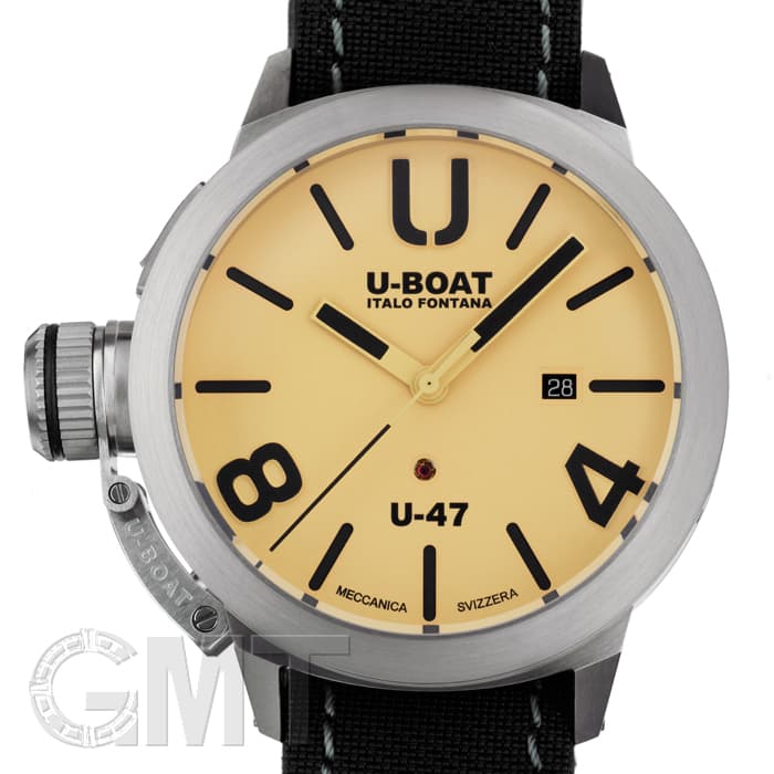 新品)U-BOAT ユーボート クラシコ U47 8106 47mm ベージュ SSナイロン