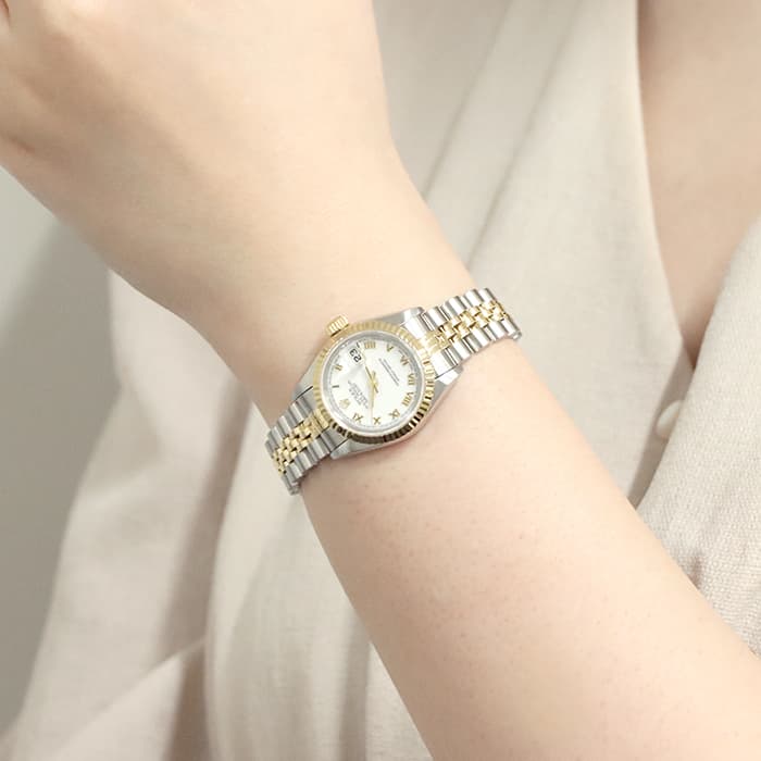 中古)ROLEX ロレックス デイトジャスト 69173 ホワイトローマ