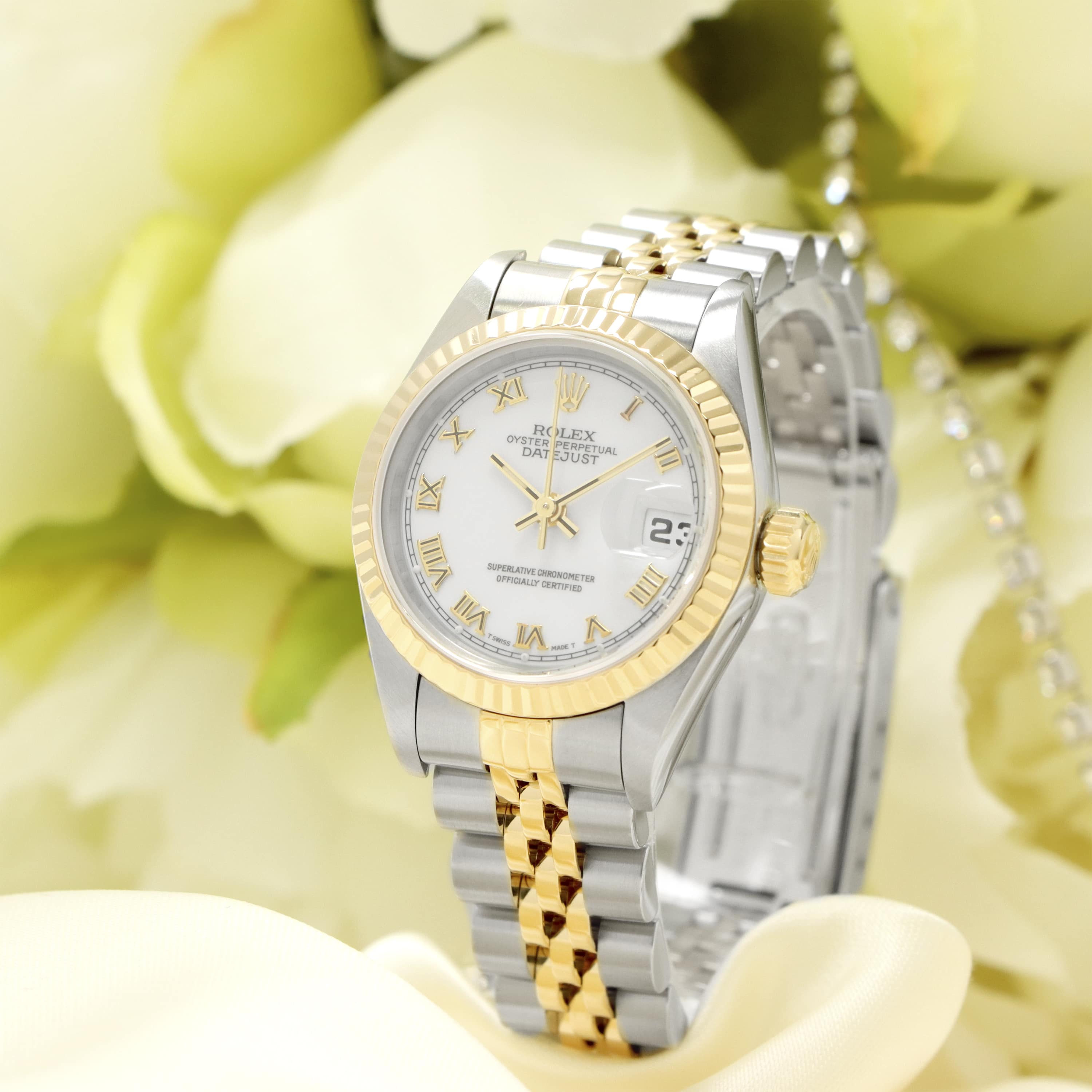 中古)ROLEX ロレックス デイトジャスト 69173 ホワイトローマ