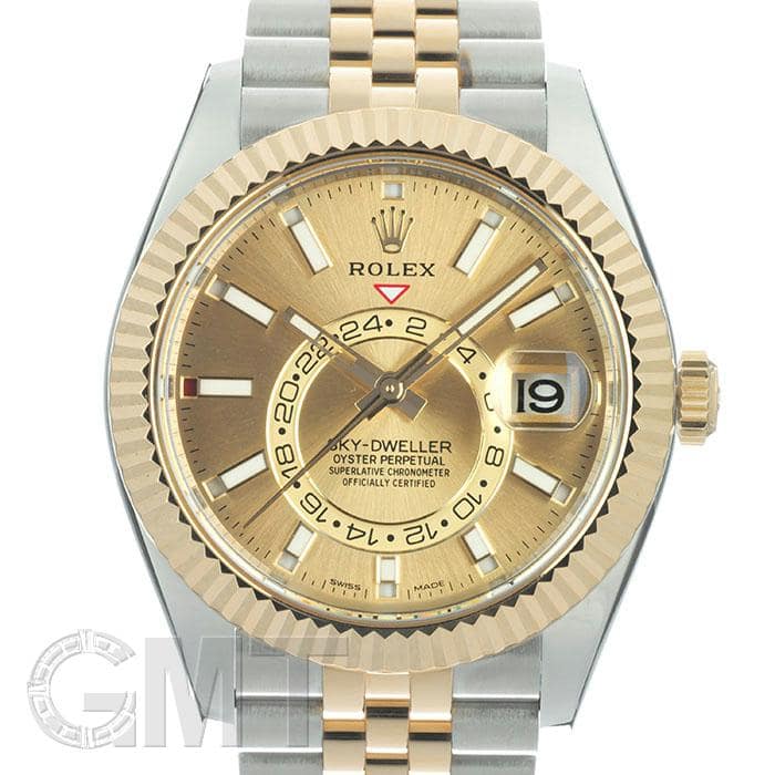 ゆ Rolex 2021 Rolex Sky-Dweller 326933 42MM White 18K Yg Two