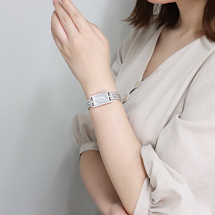 中古)HERMES エルメス ナンタケット NA1.293 ホワイトゴールド ベゼル