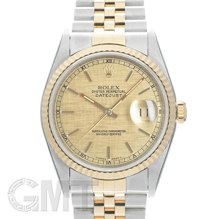中古)ROLEX ロレックス デイトジャスト 16233 シャンパン モザイク