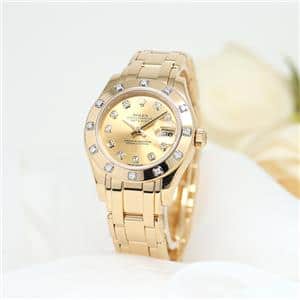 ROLEX ロレックス デイトジャスト パールマスター 29 80318G シャンパン メイン