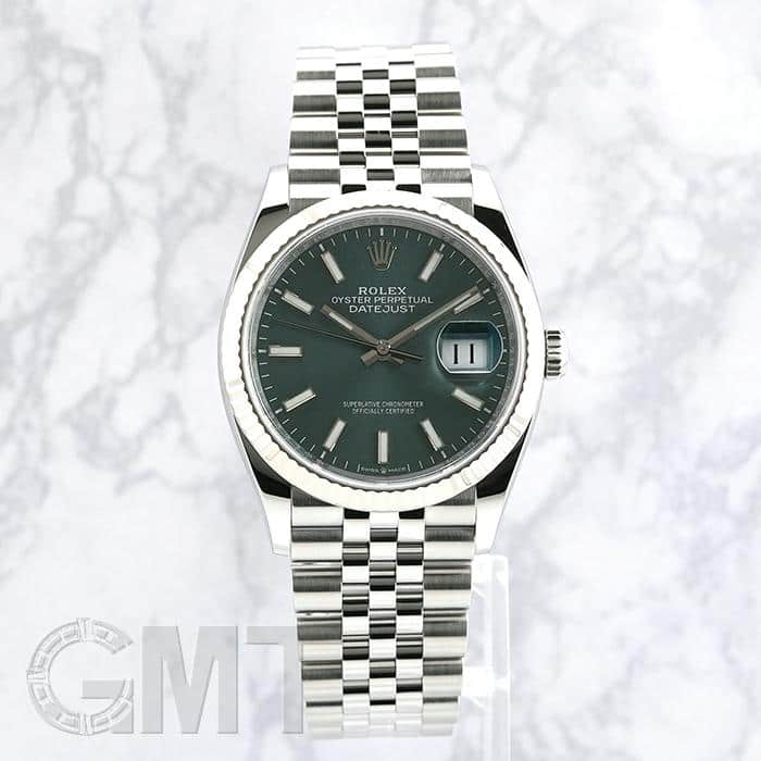中古)ROLEX ロレックス デイトジャスト 36 126234 ミントグリーン