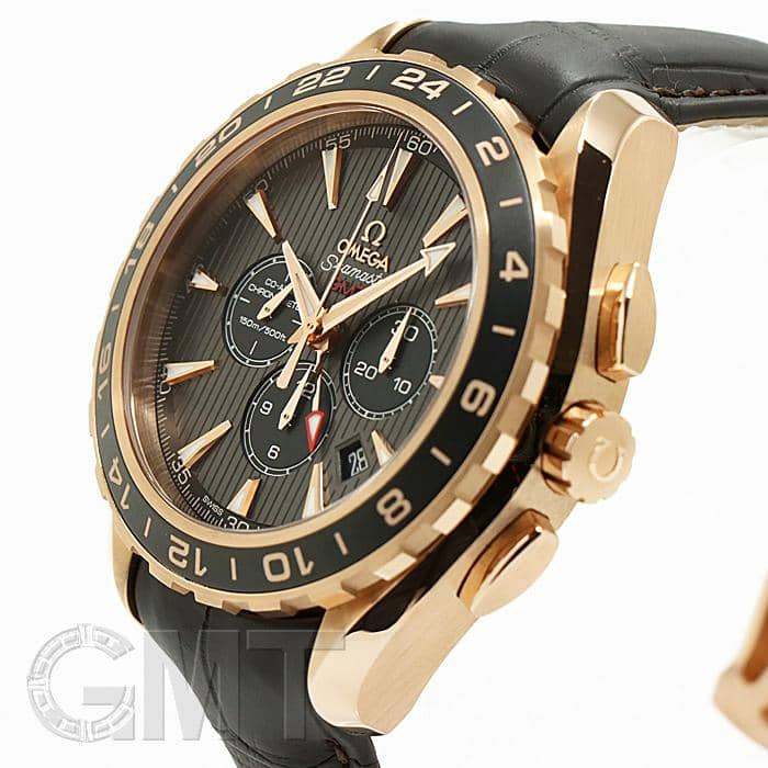 新品)OMEGA オメガ シーマスター アクアテラ GMT クロノグラフ 44mm