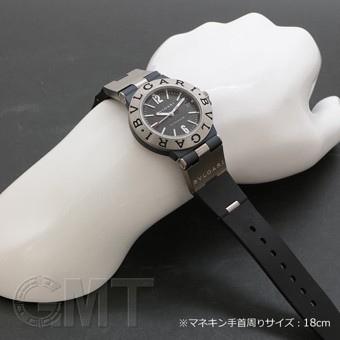 BVLGARI チタン ラバーベルト 時計 TI 38 TA 中古)BVLGARI ブルガリ ブルガリ・ブルガリ Ti38TA チタニウム