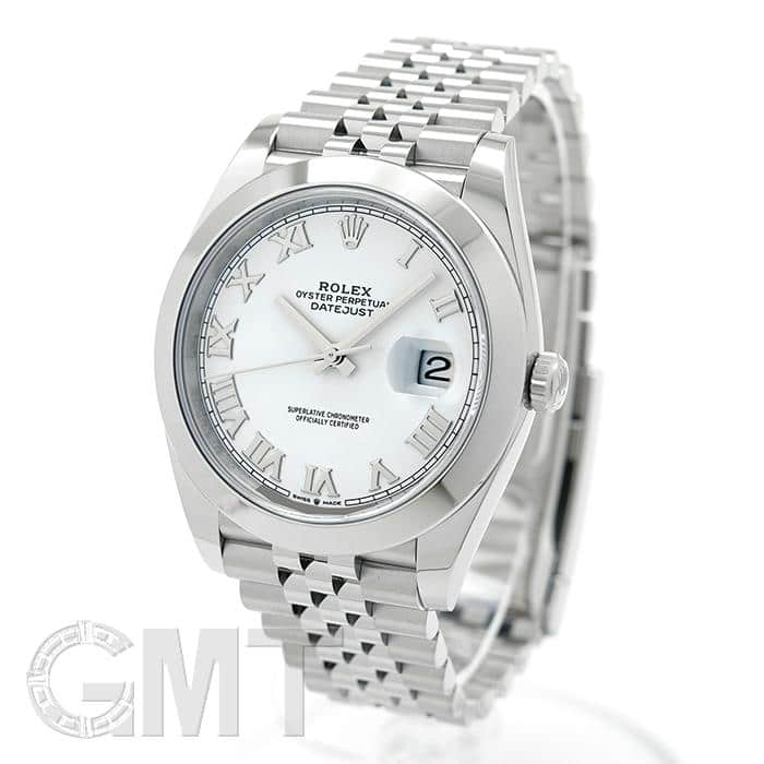 中古)ROLEX ロレックス デイトジャスト 41 126300 ホワイト ローマ