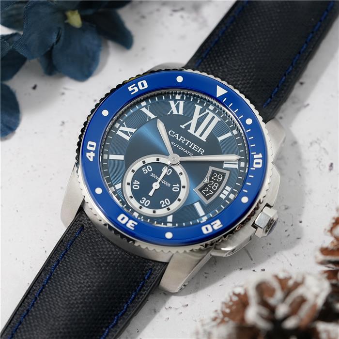 中古)CARTIER カルティエ カリブル ドゥ カルティエ ダイバー ブルー